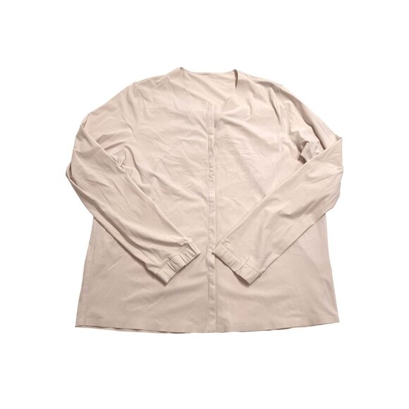 Lululemon Pleated Back Long Sleeve Shirt in White Opal - Picture 1 of 5